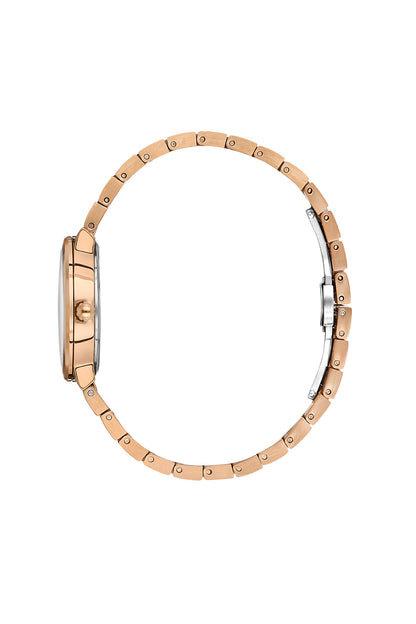 Daniel Klein Light Rose Gold Dial Silver–Rose Gold Strap Women’s Analog Watch DK.1.14110-5
