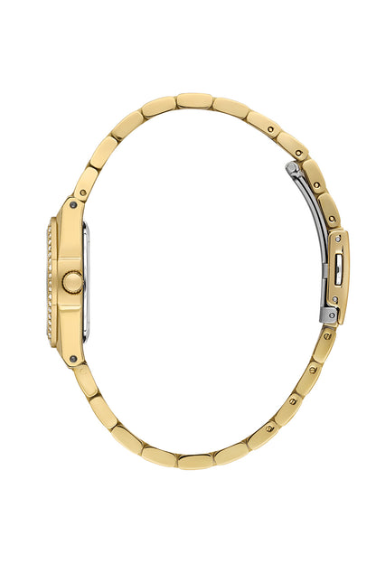 Daniel Klein Silver Dial Gold Strap Women’s Analog Watch DK.1.14113-2