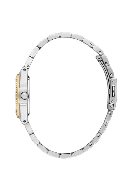 Daniel Klein Silver Dial Silver–Gold Strap Women’s Analog Watch DK.1.14113-4