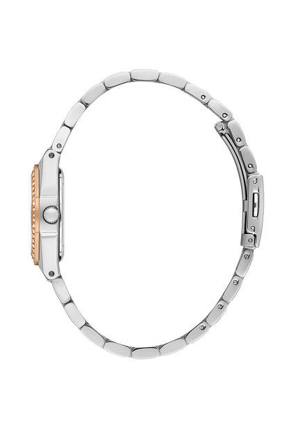 Daniel Klein Silver Dial Silver–Rose Gold Strap Women’s Analog Watch DK.1.14113-6