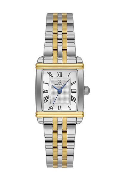 Daniel Klein Silver Dial Gold Strap Women’s Analog Watch DK.1.14115-3