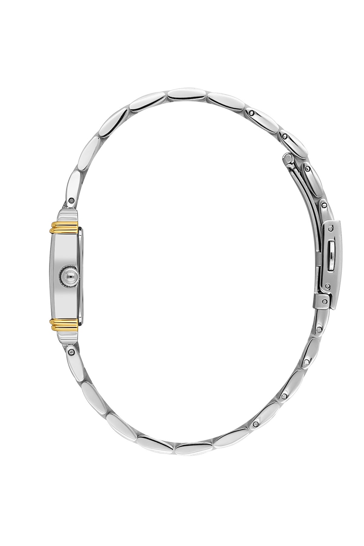 Daniel Klein Dark Green Dial Silver–Gold Strap Women’s Analog Watch DK.1.14115-4