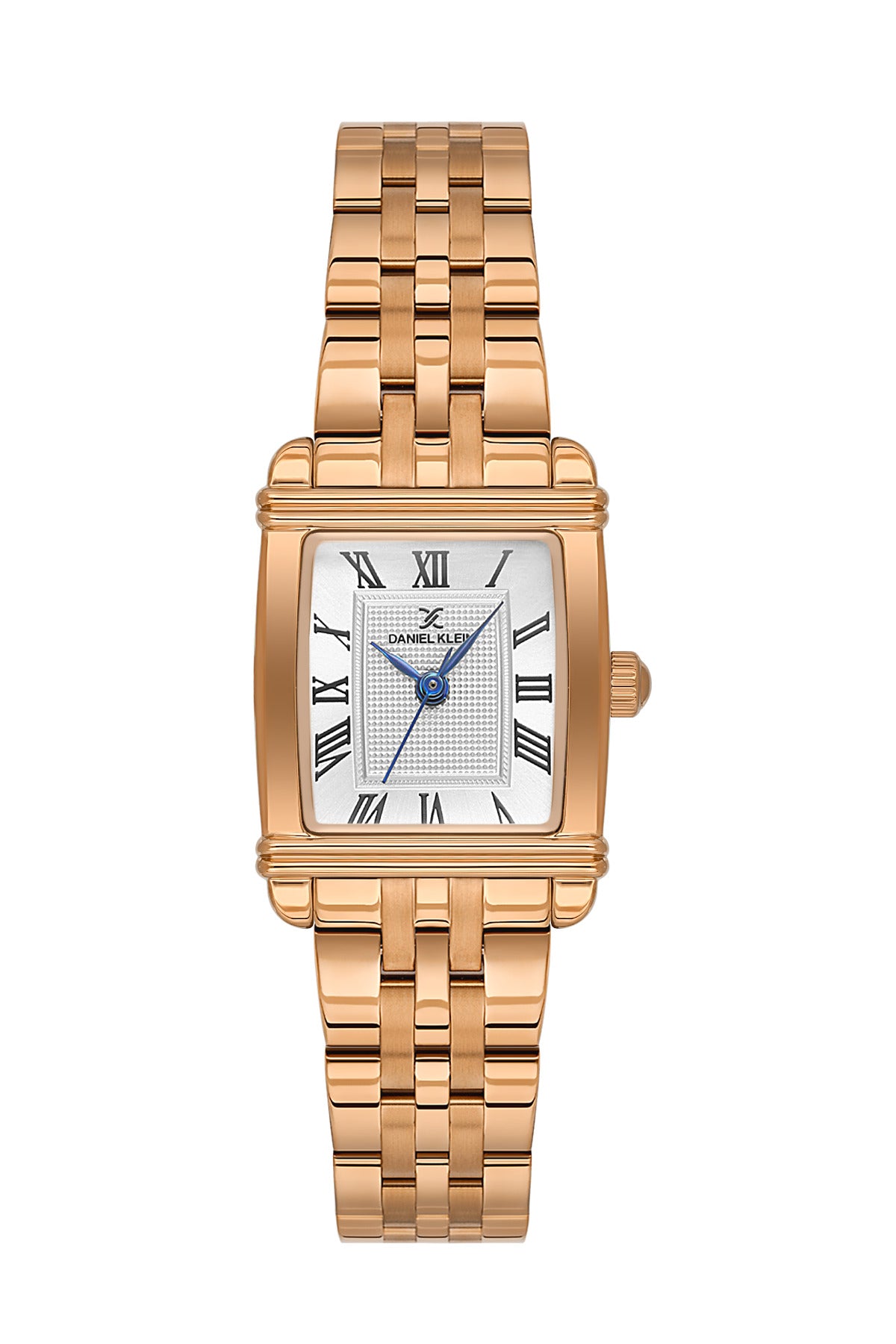 Daniel Klein Silver Dial Pink Rose Gold Strap Women’s Analog Watch DK.1.14115-5