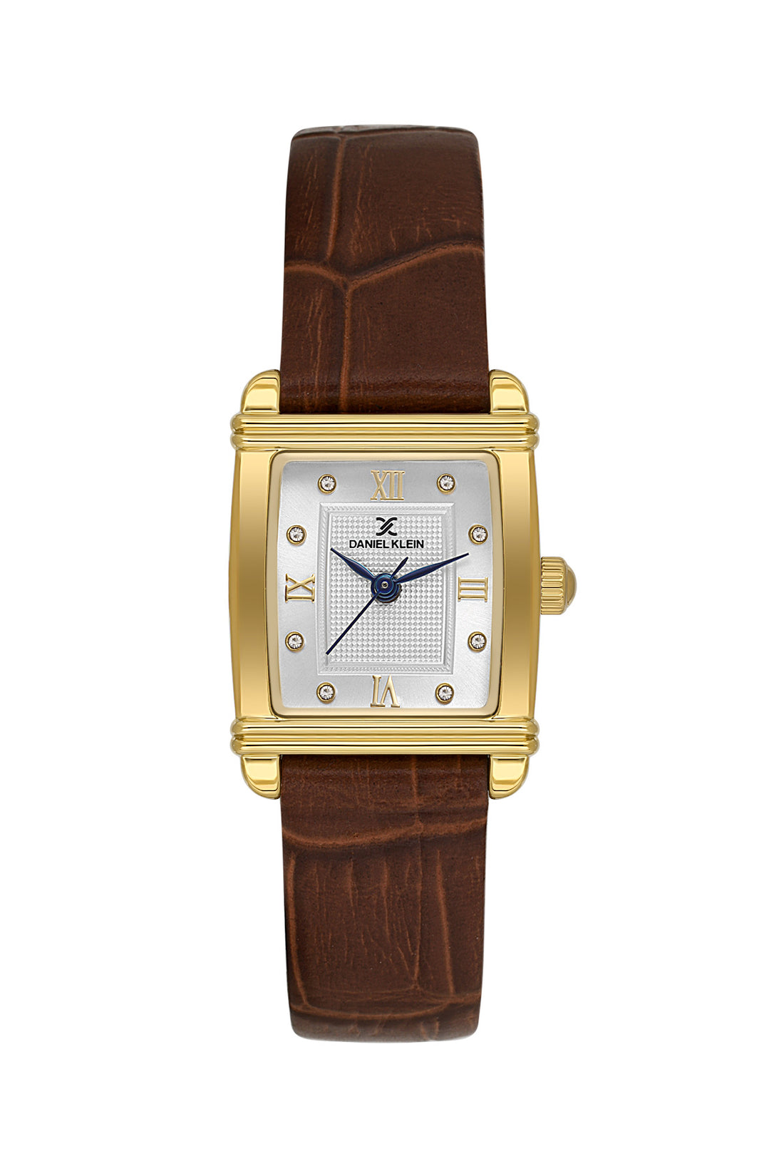 Daniel Klein Silver Dial Dark Brown Strap Women’s Analog Watch DK.1.14116-3