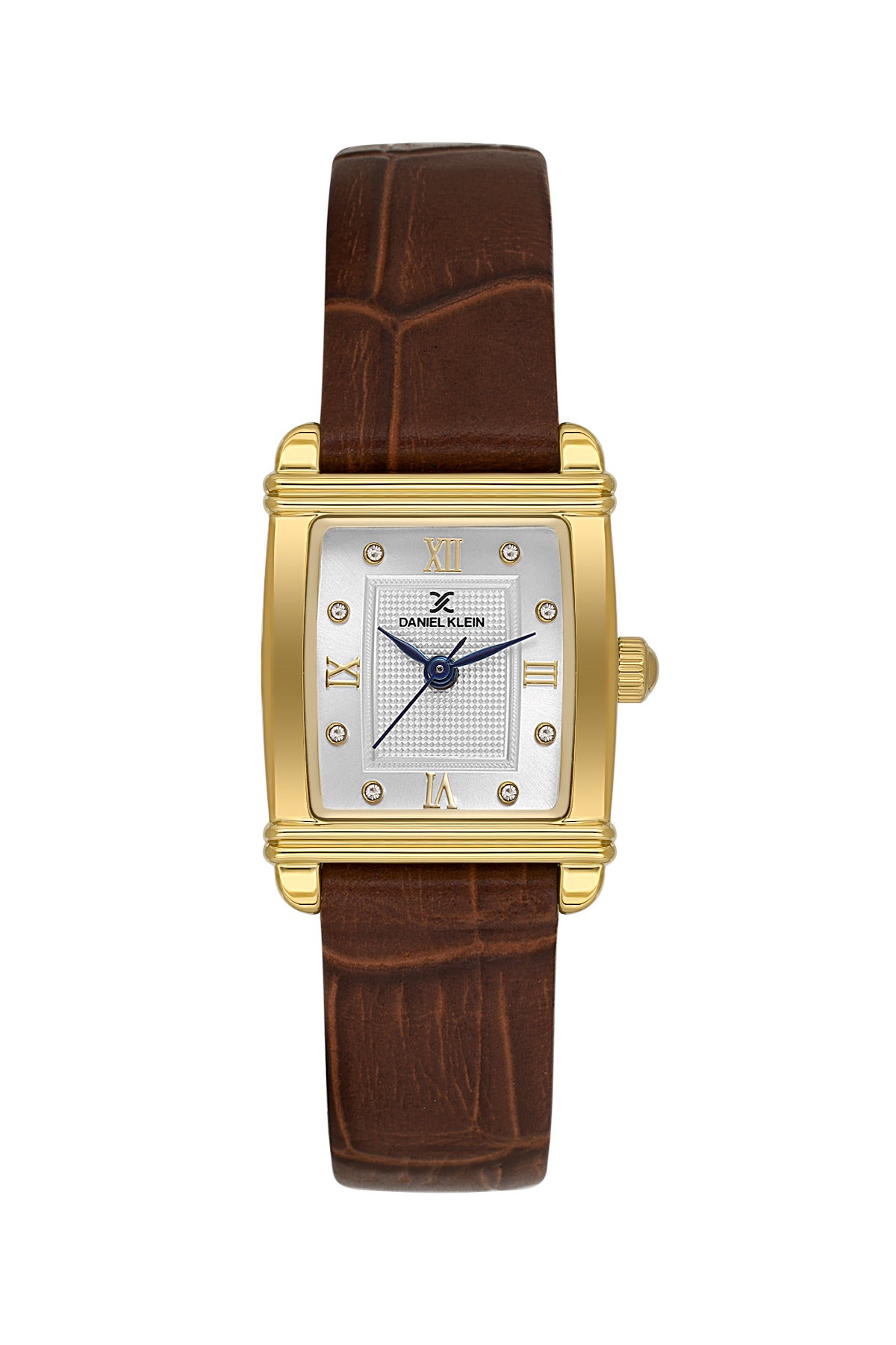 Daniel Klein Silver Dial Dark Brown Strap Women’s Analog Watch DK.1.14116-3