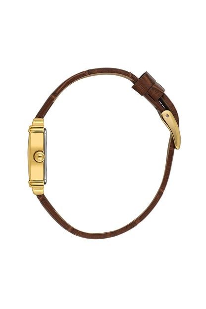 Daniel Klein Silver Dial Dark Brown Strap Women’s Analog Watch DK.1.14116-3