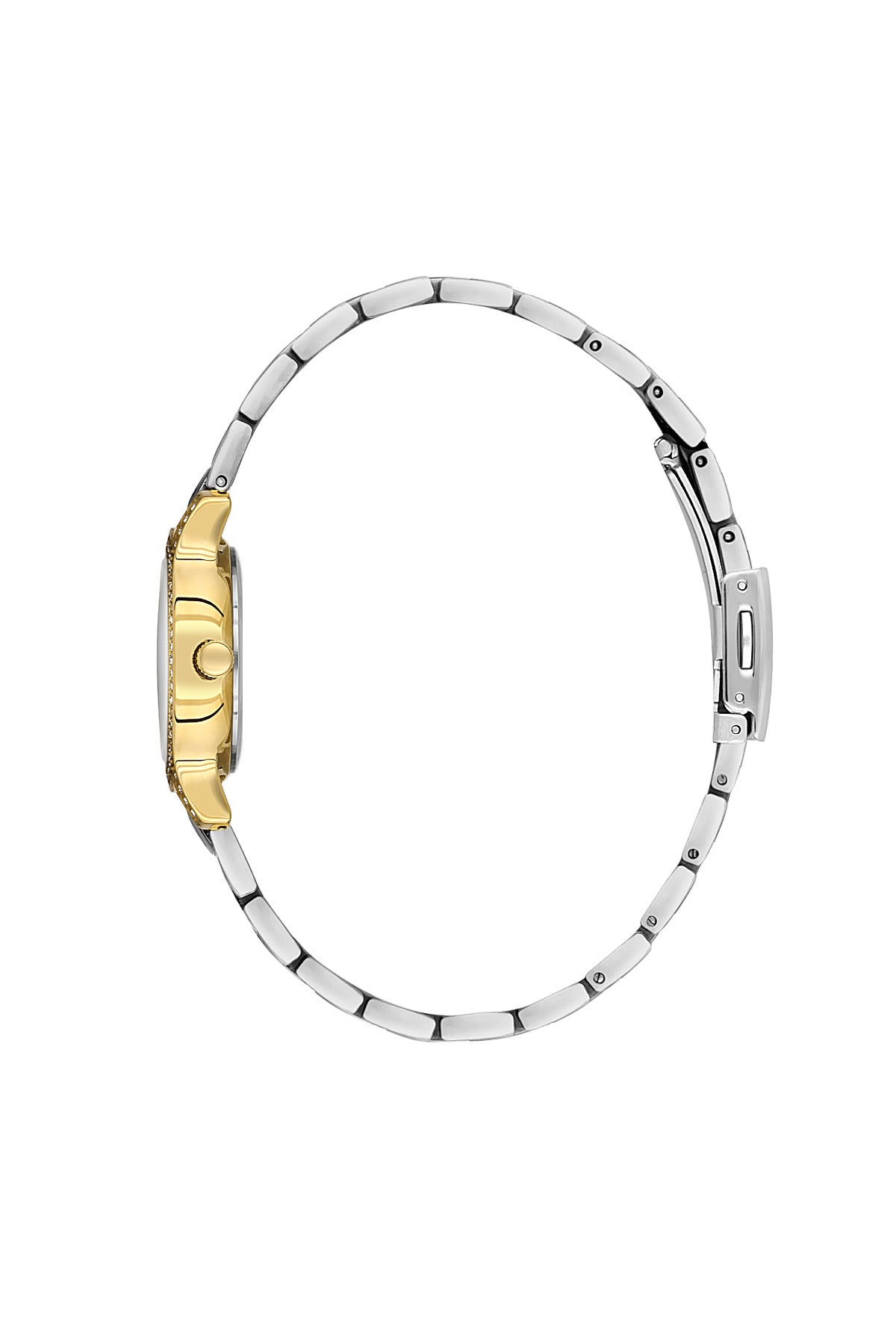 Daniel Klein Silver Dial Silver–Gold Strap Women’s Analog Watch DK.1.14118-4