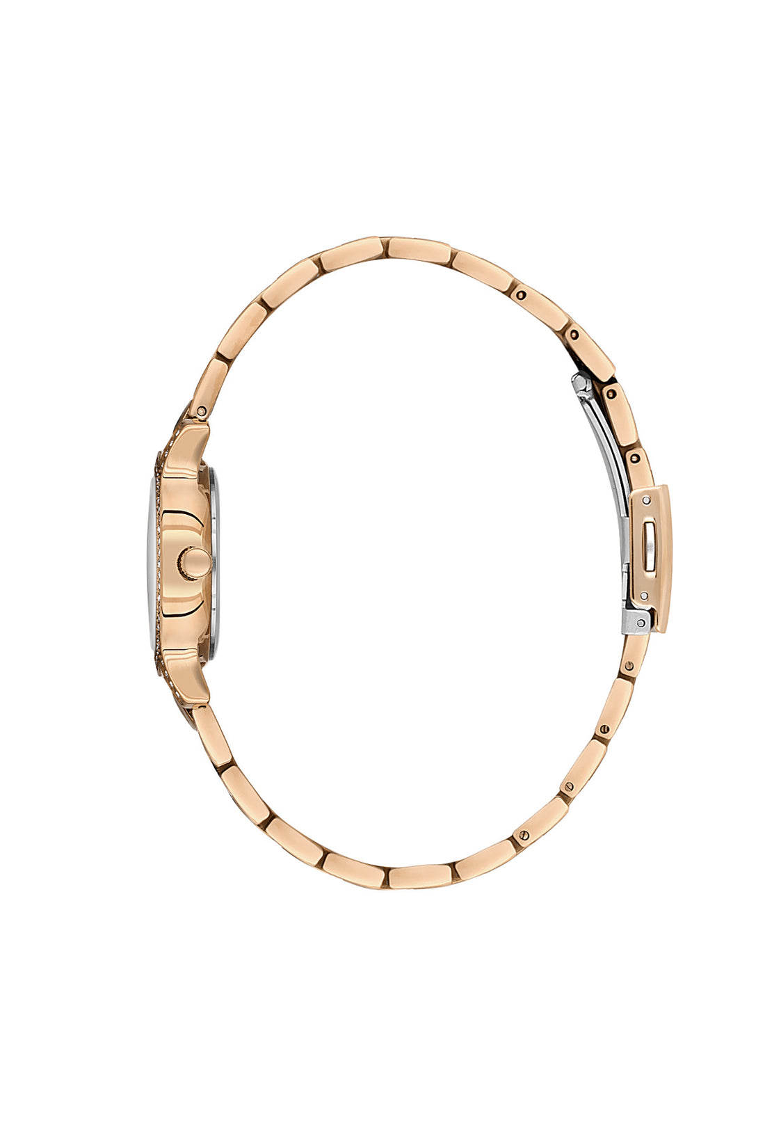 Daniel Klein Silver Dial Pink Rose Gold Strap Women’s Analog Watch DK.1.14118-5