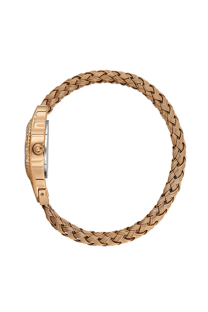 Daniel Klein White MOP Dial Pink Rose Gold Strap Women’s Analog Watch DK.1.14121-5