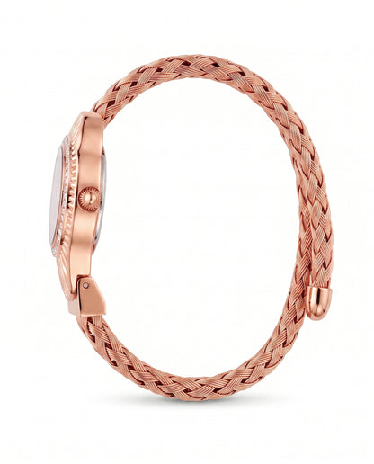 Daniel Klein Women Green Dial Rose Gold Bracelet Analog Watch DK.1.14121-6