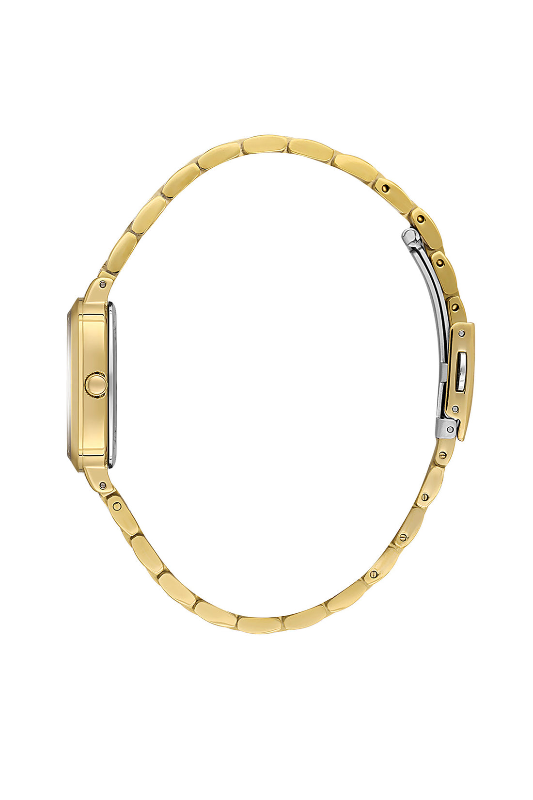 Daniel Klein Silver Dial Gold Strap Women’s Analog Watch DK.1.14127-3