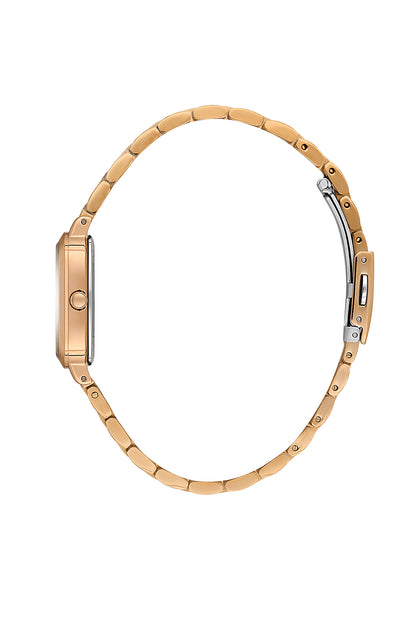 Daniel Klein Dark Green Dial Rose Gold-Tone Women’s Analog Watch DK.1.14127-5
