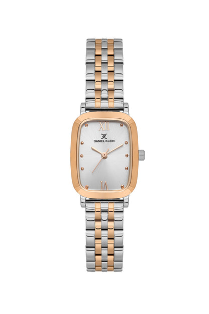 Daniel Klein Silver Dial Two-Tone Women’s Analog Watch DK.1.14127-6