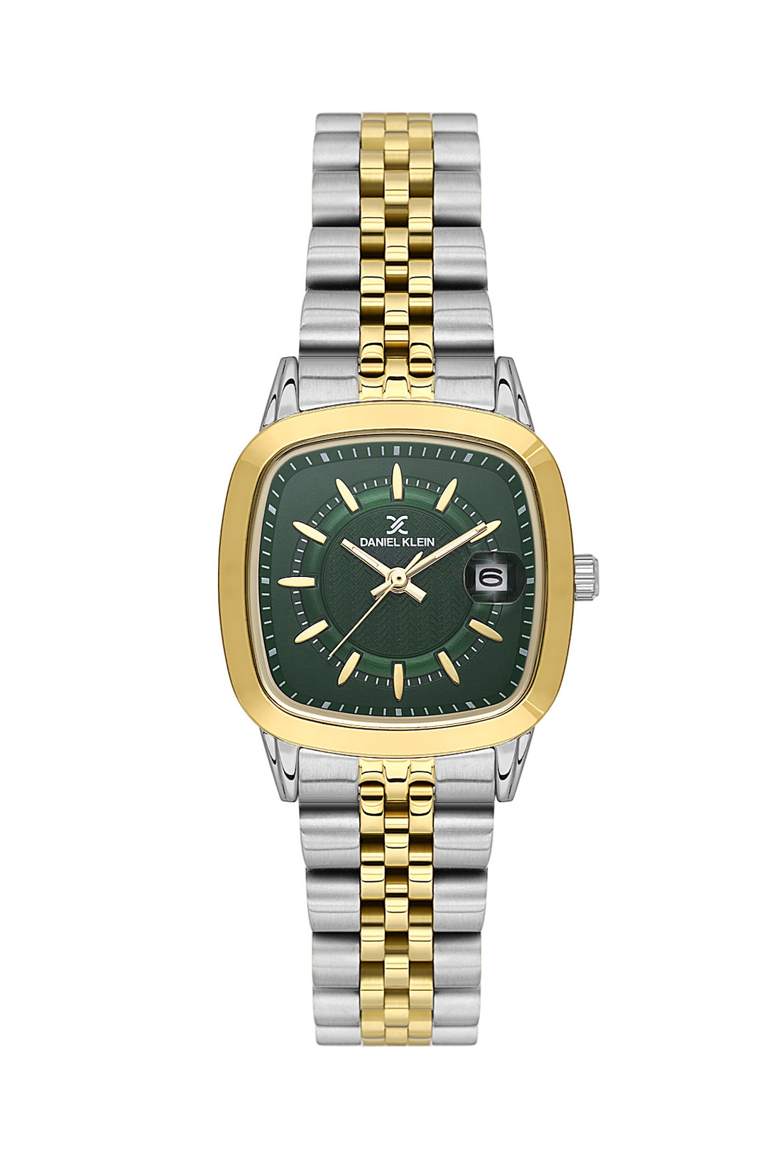 Daniel Klein Dark Green Dial Two-Tone Women’s Analog Watch DK.1.14129-5