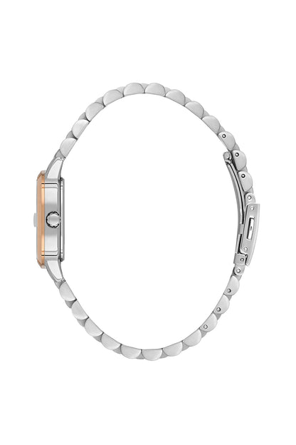 Daniel Klein Silver Dial Dual-Tone Women’s Analog Watch DK.1.14129-6