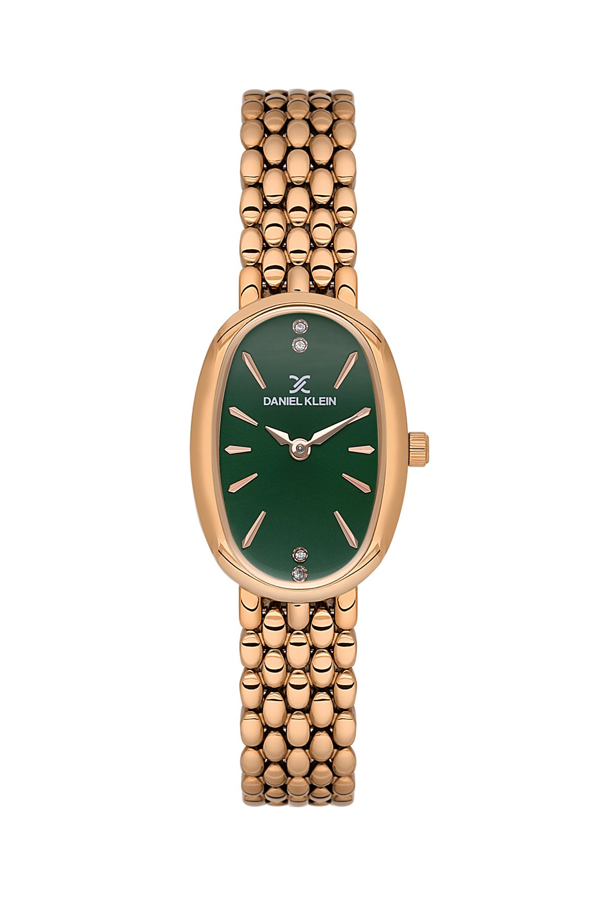 Daniel Klein Silver Dial Rose Gold Women’s Analog Watch DK.1.14130-5