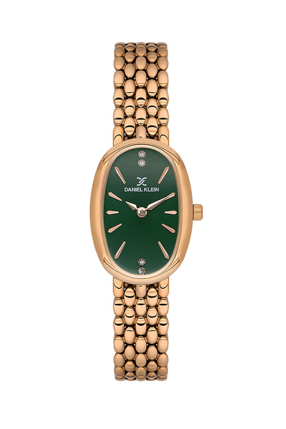 Daniel Klein Silver Dial Rose Gold Women’s Analog Watch DK.1.14130-5