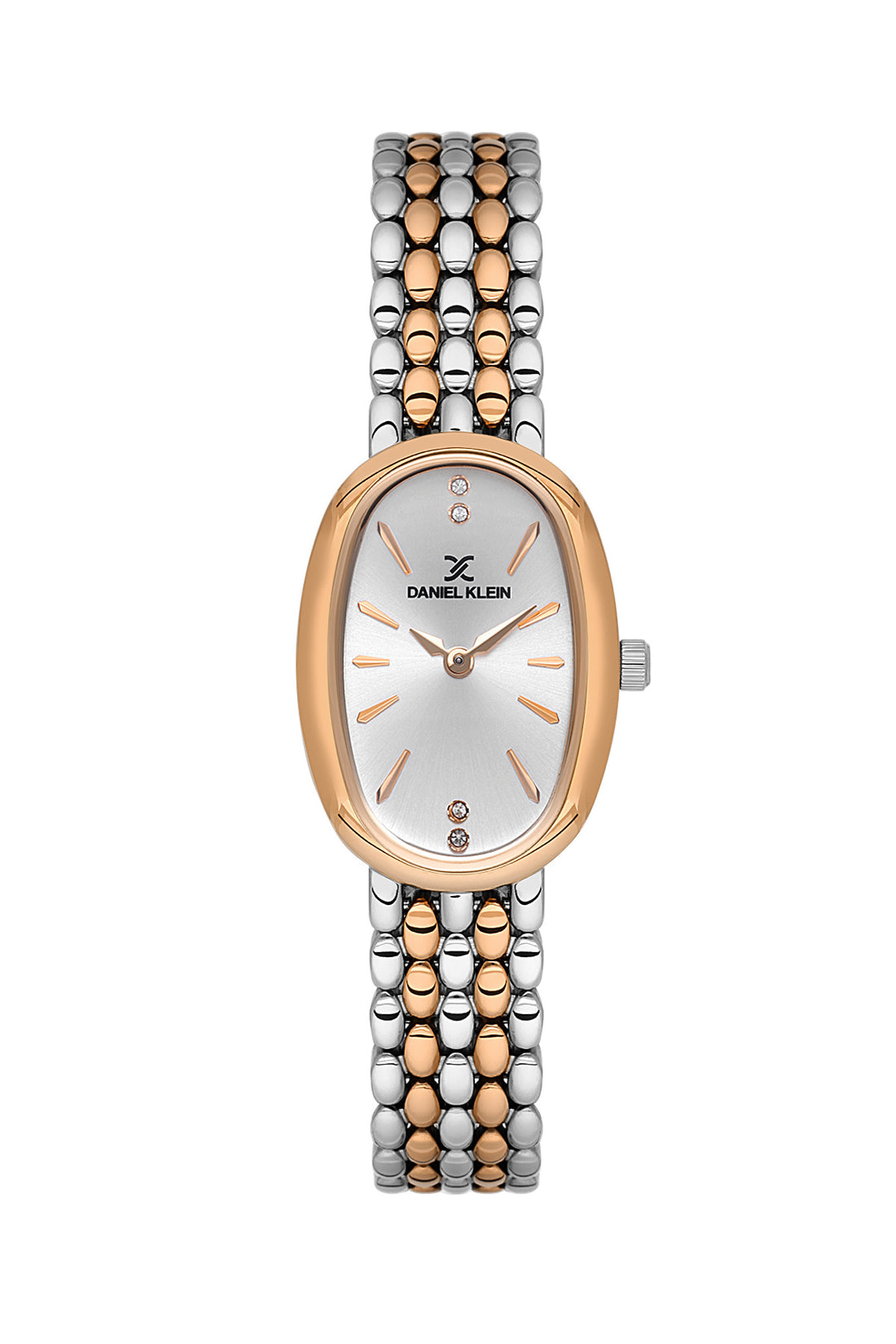 Daniel Klein Silver Dial Two-Tone Women’s Analog Watch DK.1.14130-6