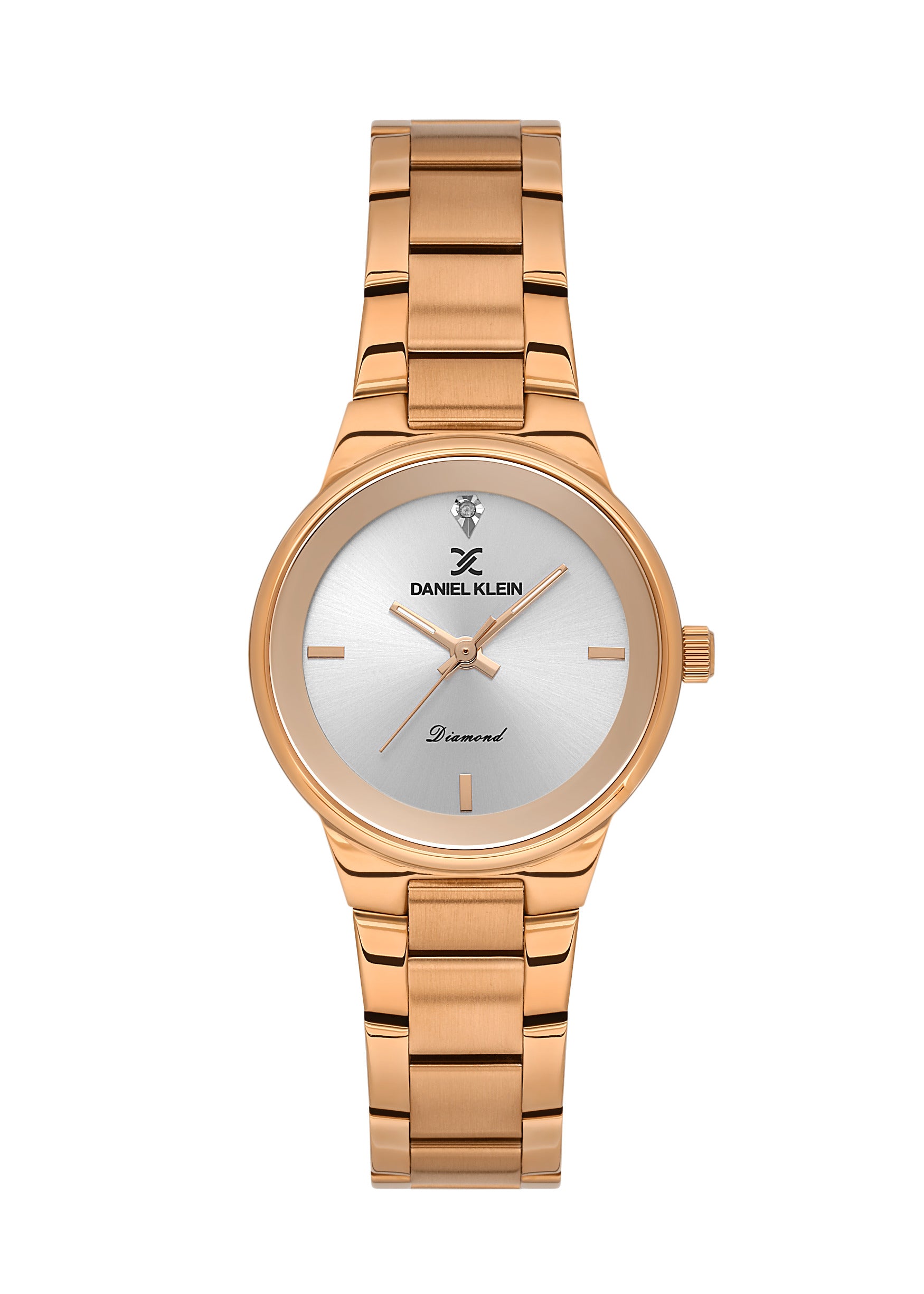 Daniel Klein Silver Dial Rose Gold Women’s Analog Watch DK.1.14136-5