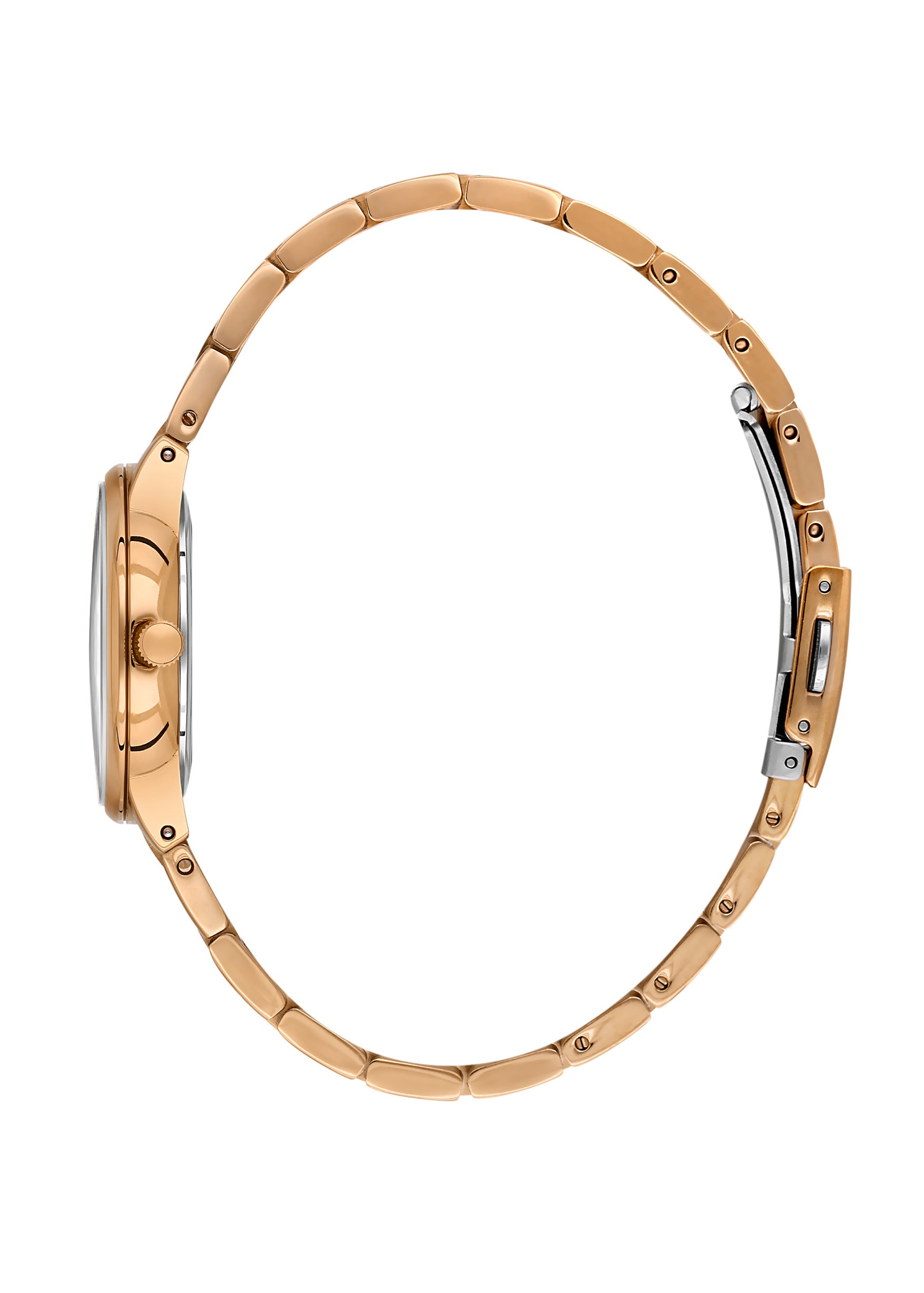 Daniel Klein Silver Dial Rose Gold Women’s Analog Watch DK.1.14136-5