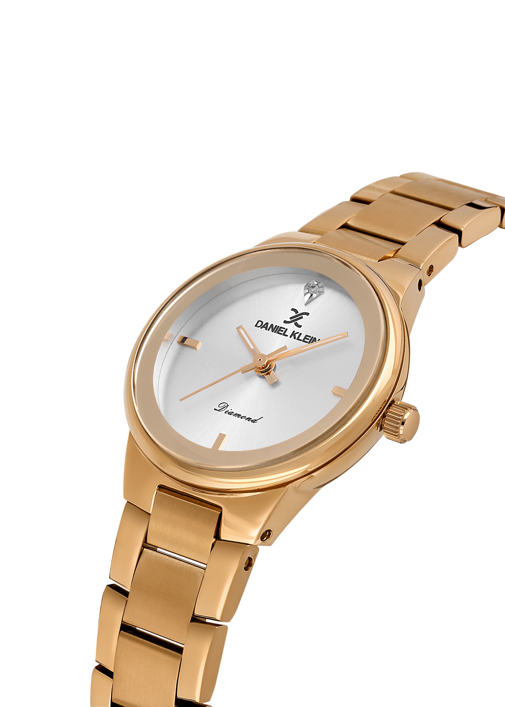 Daniel Klein Silver Dial Rose Gold Women’s Analog Watch DK.1.14136-5