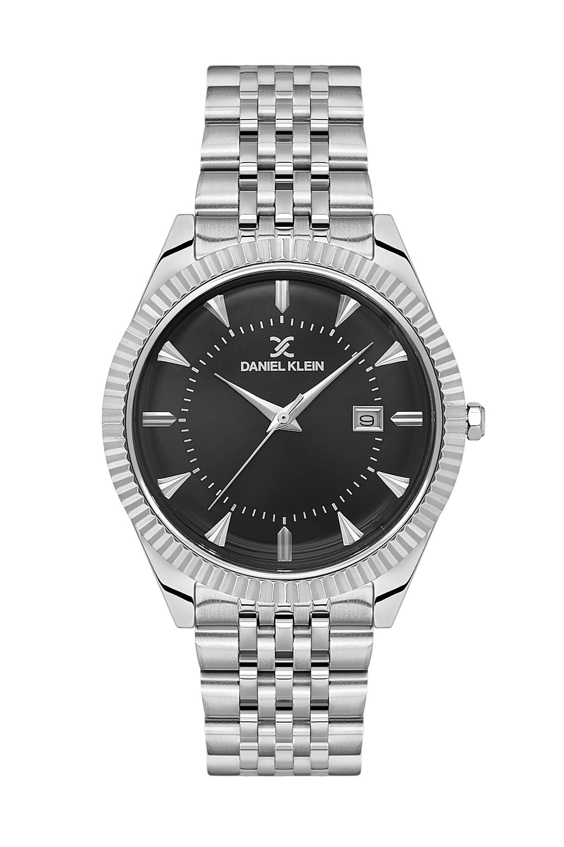Daniel Klein Gun Black Dial Silver Strap Men’s Analog Watch DK.1.14139-2
