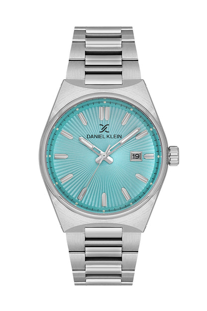 Daniel Klein Green Dial Silver Strap Men’s Analog Watch DK.1.14140-5