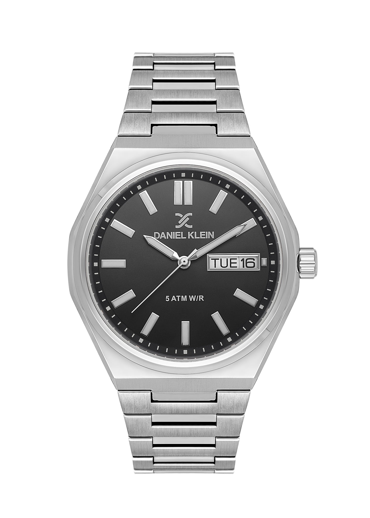 Daniel Klein Gun Black Dial Silver Strap Men’s Analog Watch DK.1.14150-2