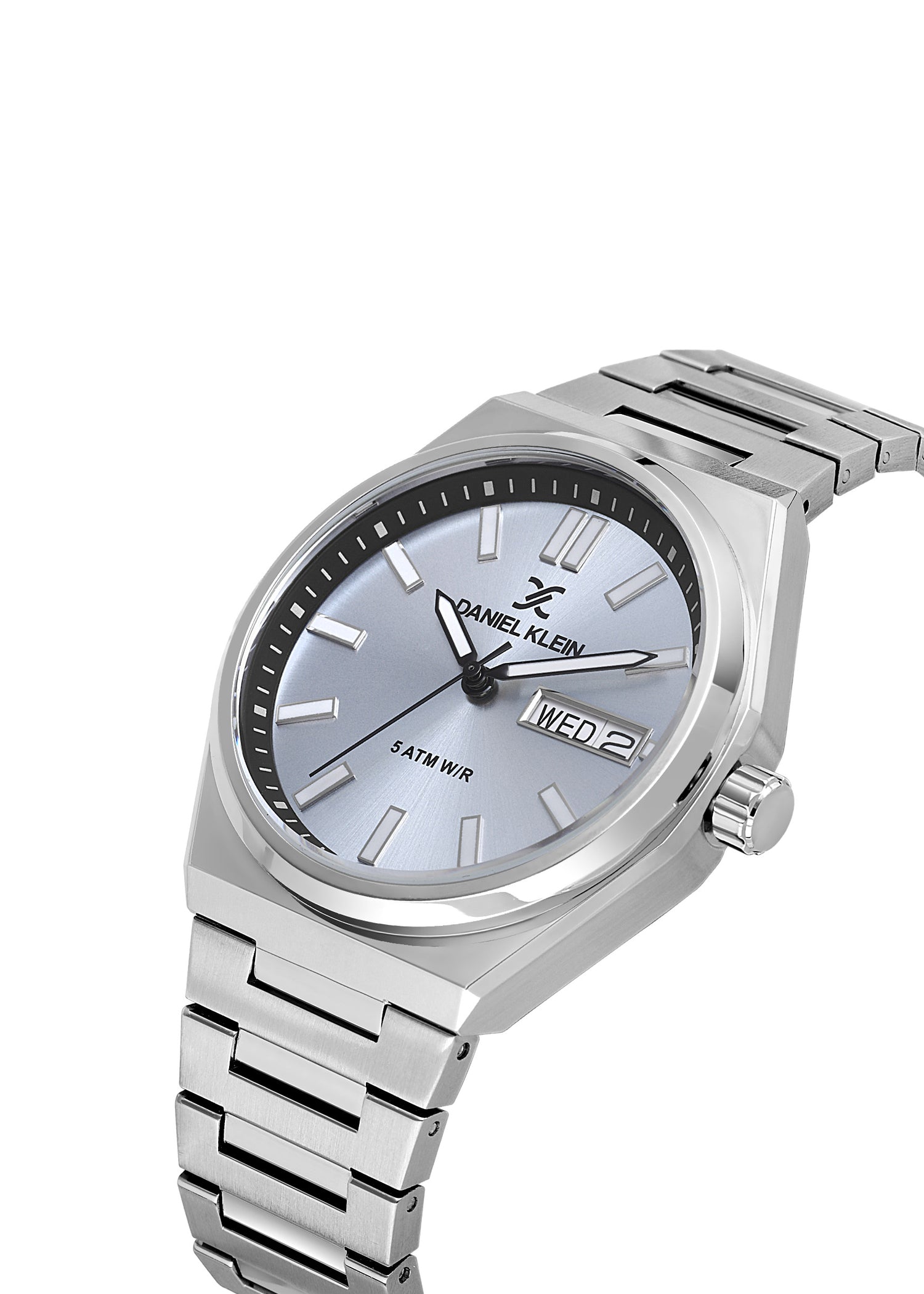 Daniel Klein Blue Dial Silver Strap Men’s Analog Watch DK.1.14150-6