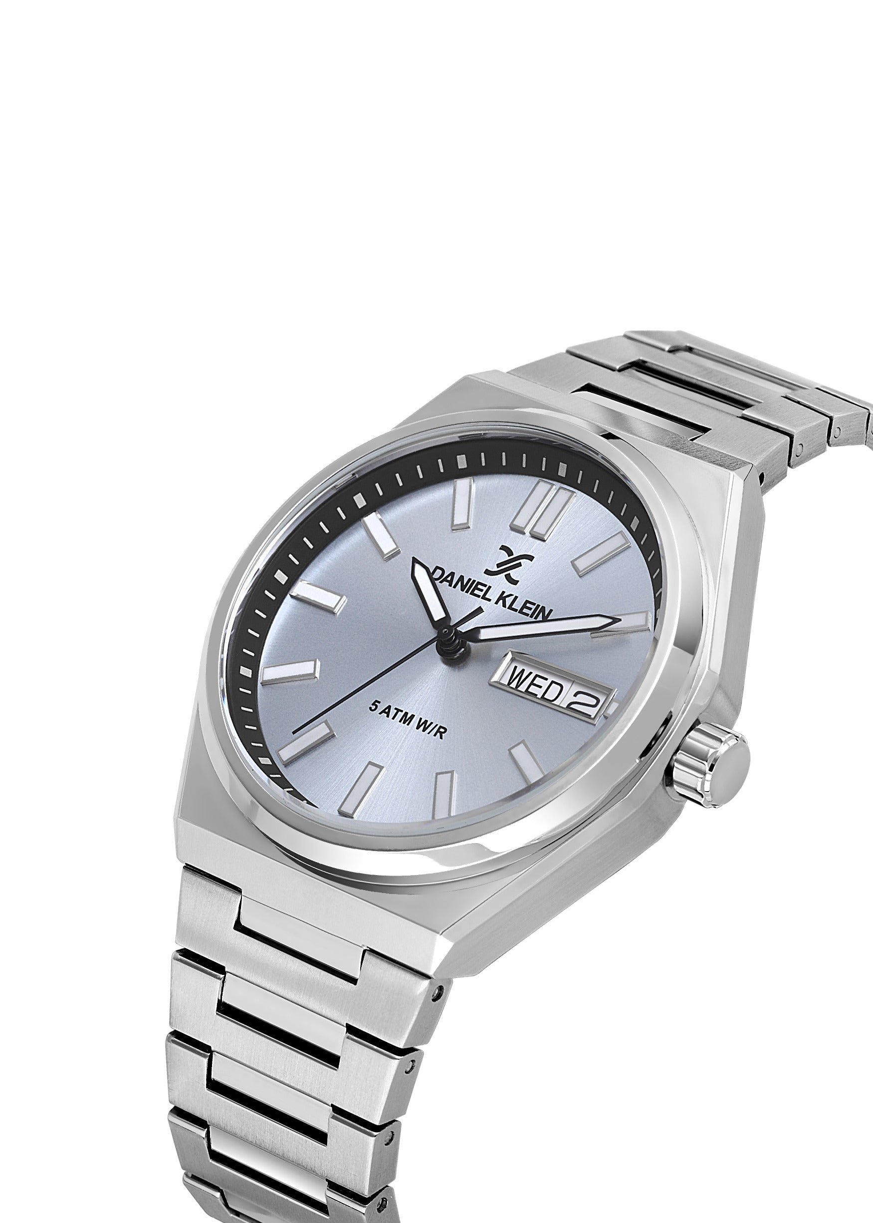 Daniel Klein Blue Dial Silver Strap Men’s Analog Watch DK.1.14150-6