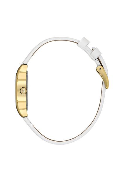 Daniel Klein Silver Dial White Strap Women’s Analog Watch DK.1.14152-3