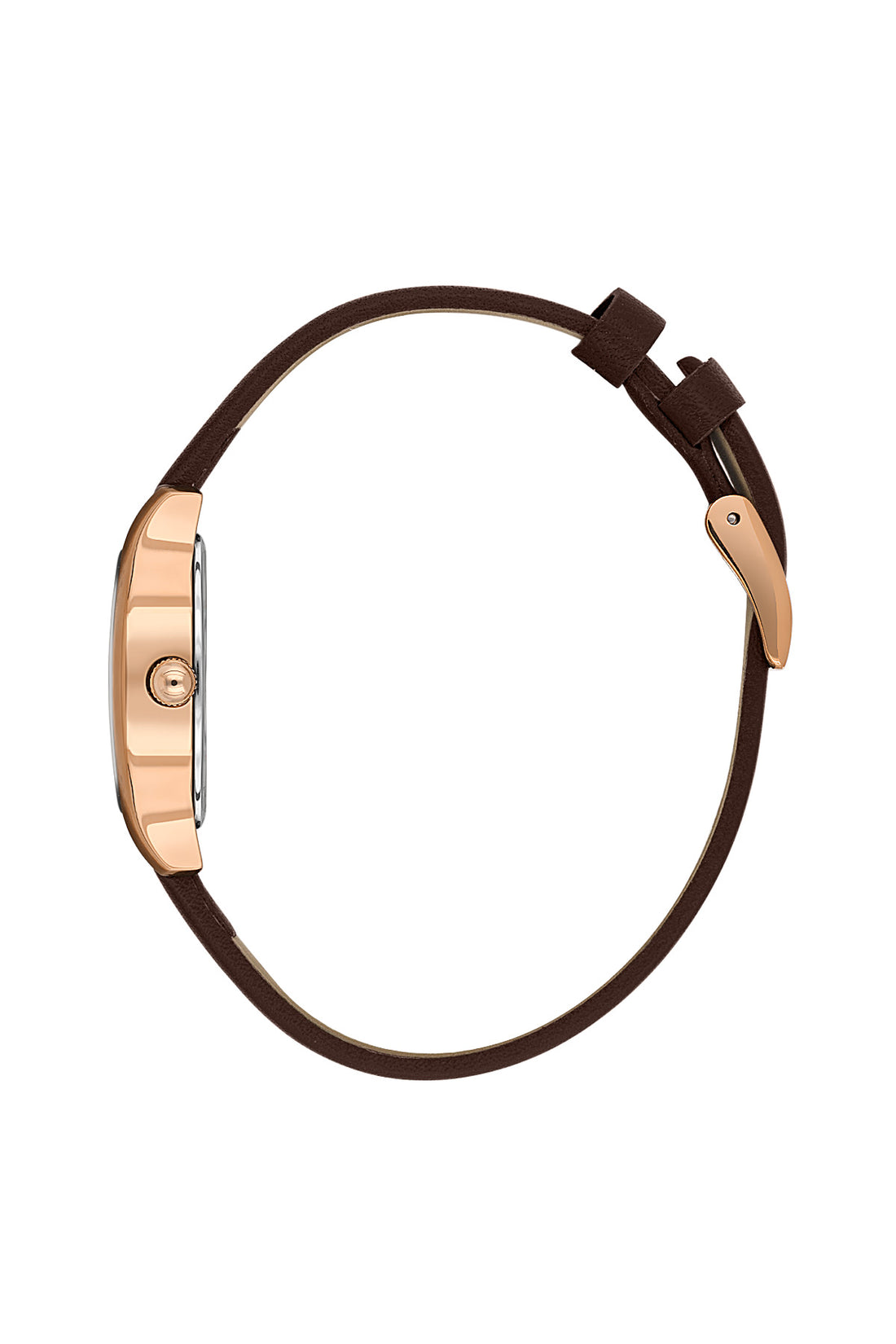 Daniel Klein Silver Dial &amp; Brown Strap Women’s Analog Watch DK.1.14152-5