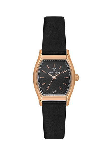 Daniel Klein Black Dial &amp; Black Strap Women’s Analog Watch DK.1.14152-6