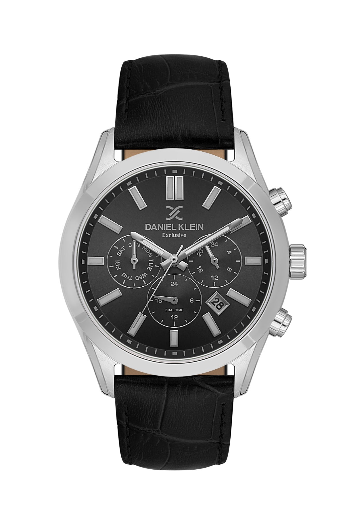 Daniel Klein Exclusive Gun Black Dial Black Strap Men’s Analog Watch DK.1.14212-2