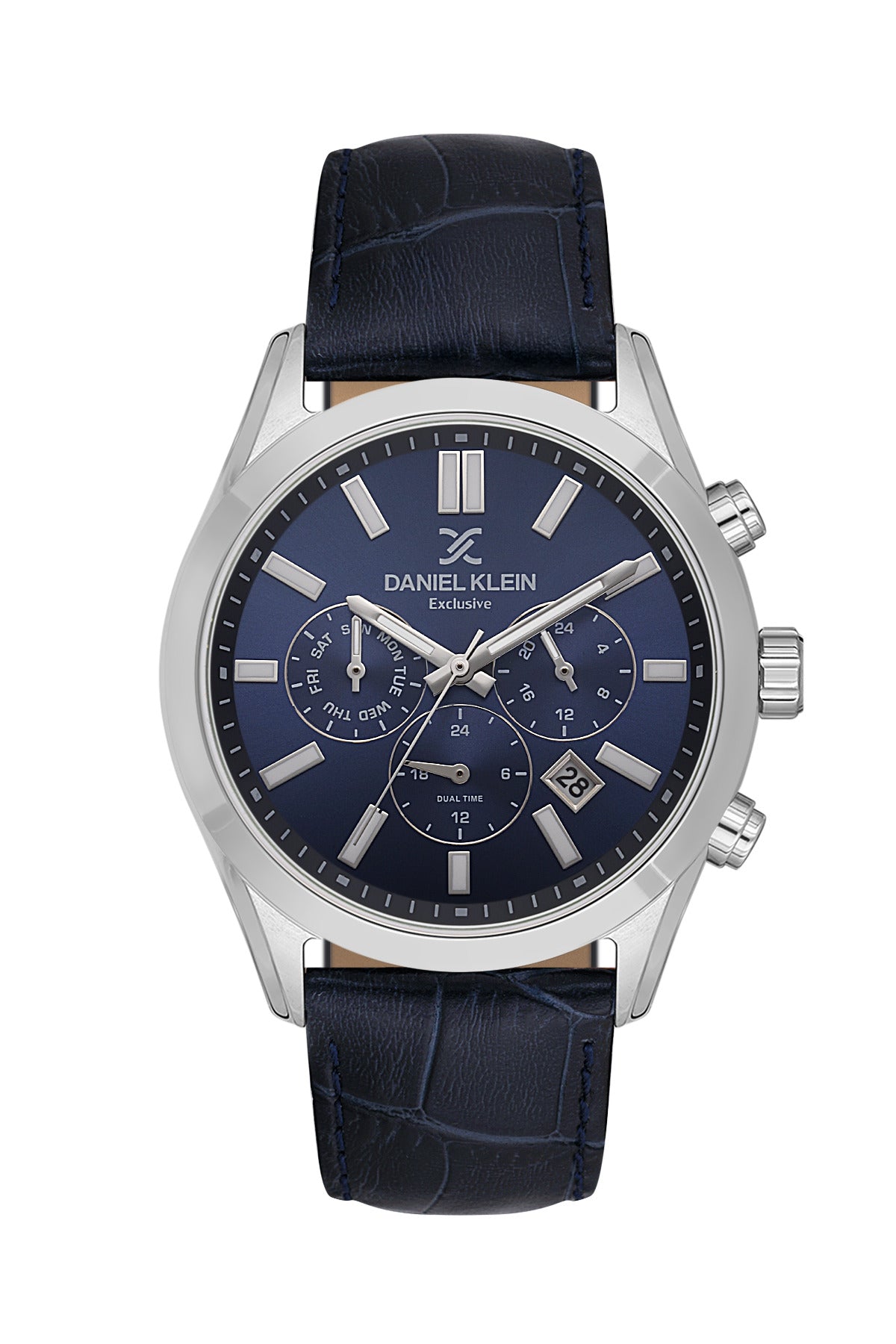 Daniel Klein Exclusive Dark Blue Dial Dark Blue Strap Men’s Analog Watch DK.1.14212-3