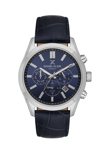 Daniel Klein Exclusive Dark Blue Dial Dark Blue Strap Men’s Analog Watch DK.1.14212-3