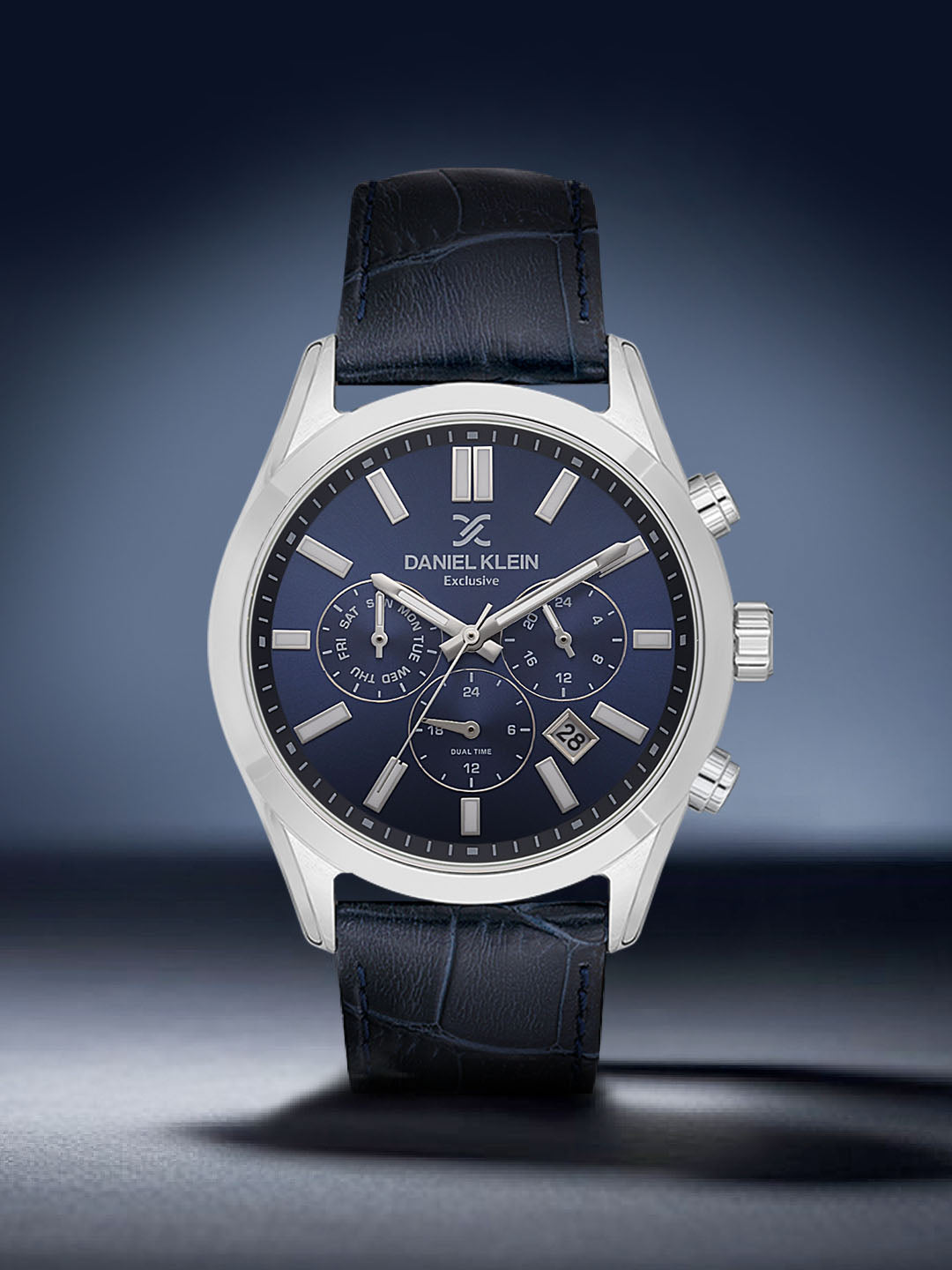 Daniel Klein Exclusive Dark Blue Dial Dark Blue Strap Men’s Analog Watch DK.1.14212-3