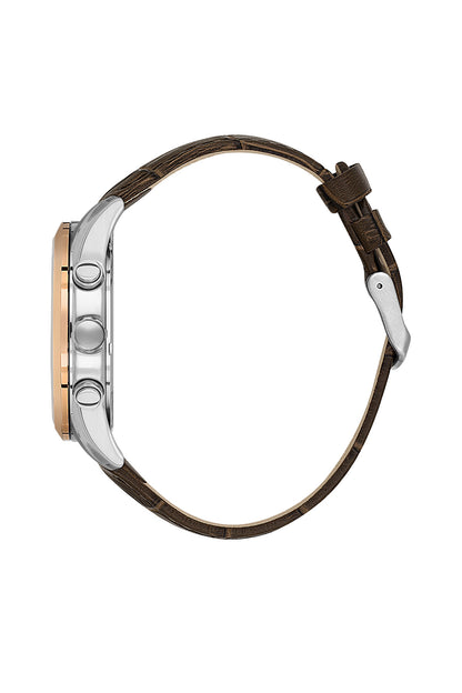 Daniel Klein Exclusive Dark Green Dial Dark Brown Strap Men’s Analog Watch DK.1.14212-4