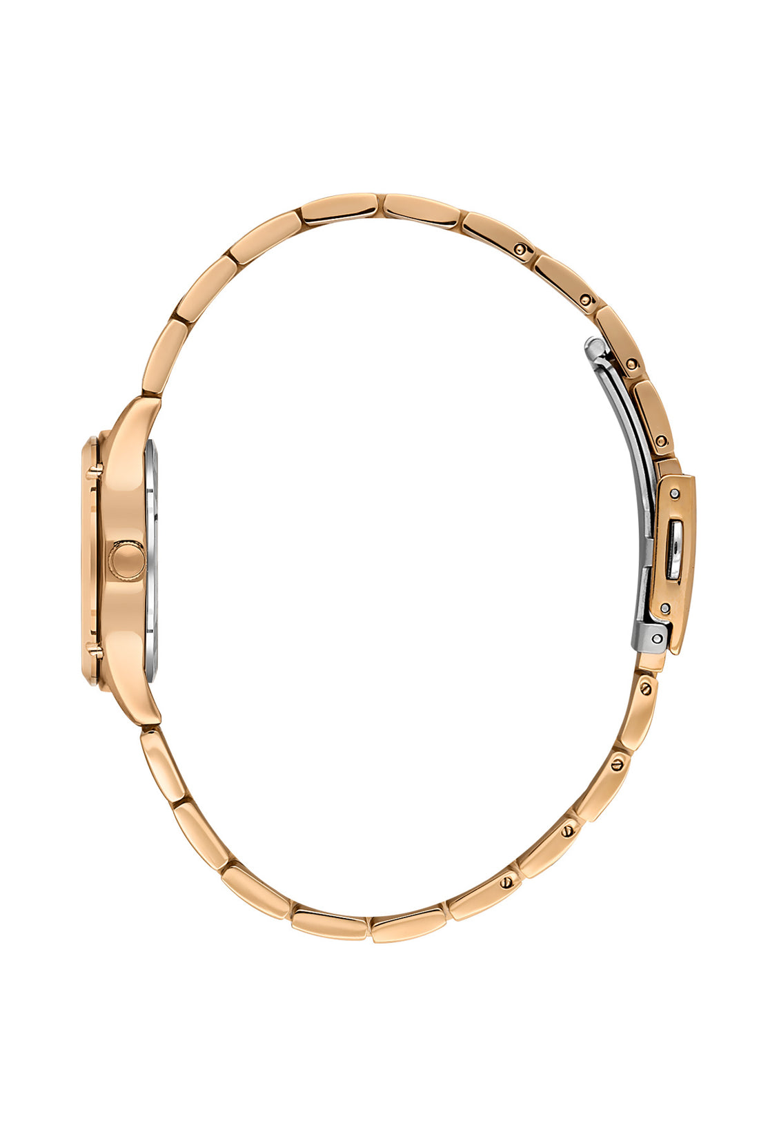 Daniel Klein Silver Dial Pink Rose Gold Strap Women’s Analog Watch DK.1.14271-5