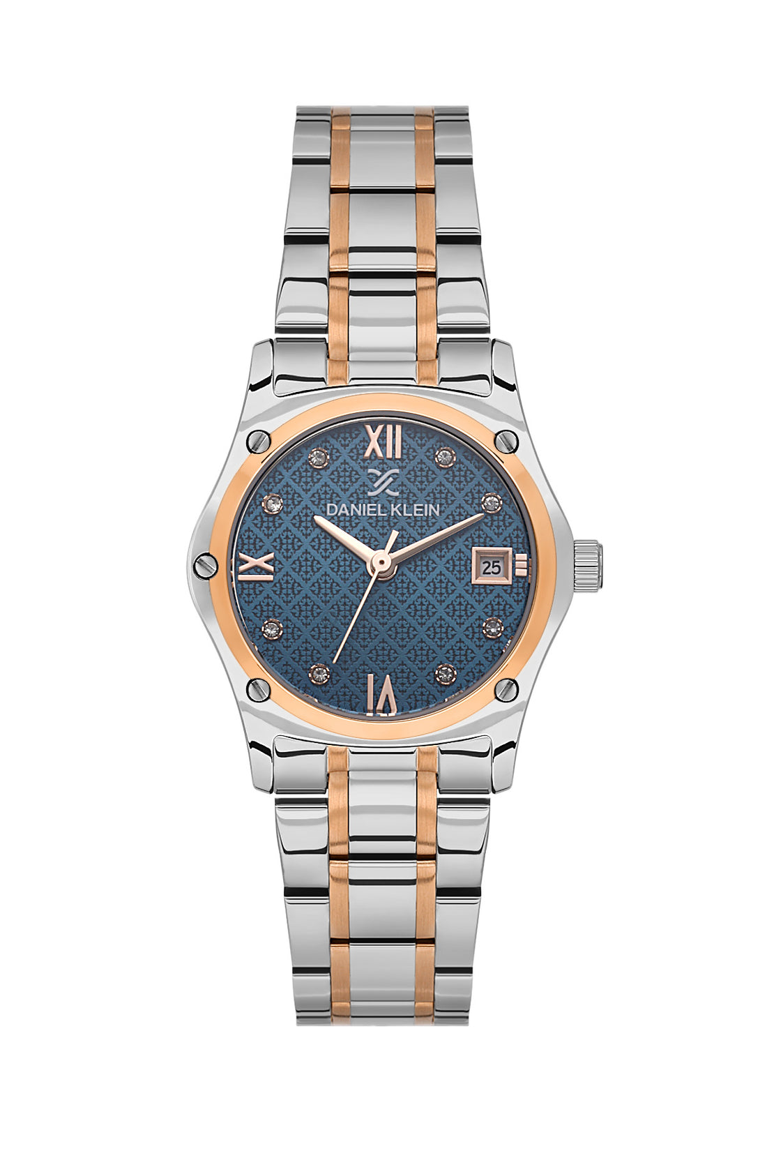Daniel Klein Silver Dial Gold Strap Women’s Analog Watch DK.1.14271-2