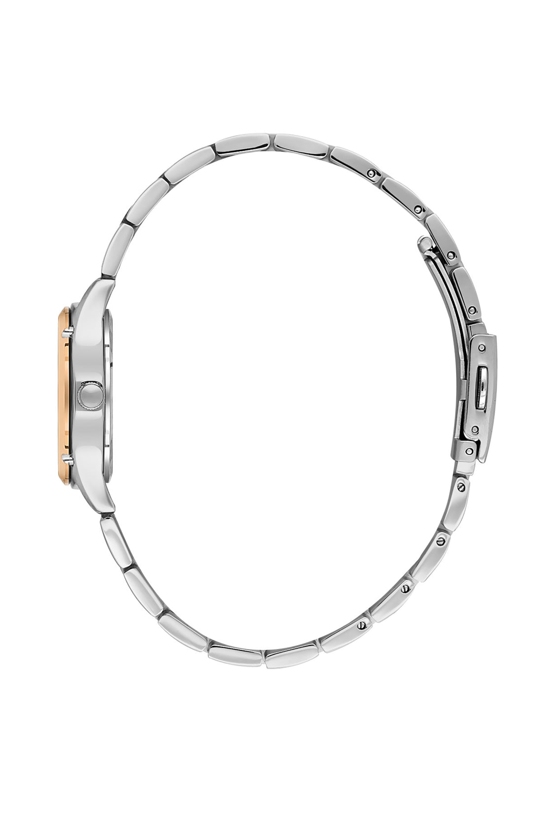 Daniel Klein Silver Dial Gold Strap Women’s Analog Watch DK.1.14271-2