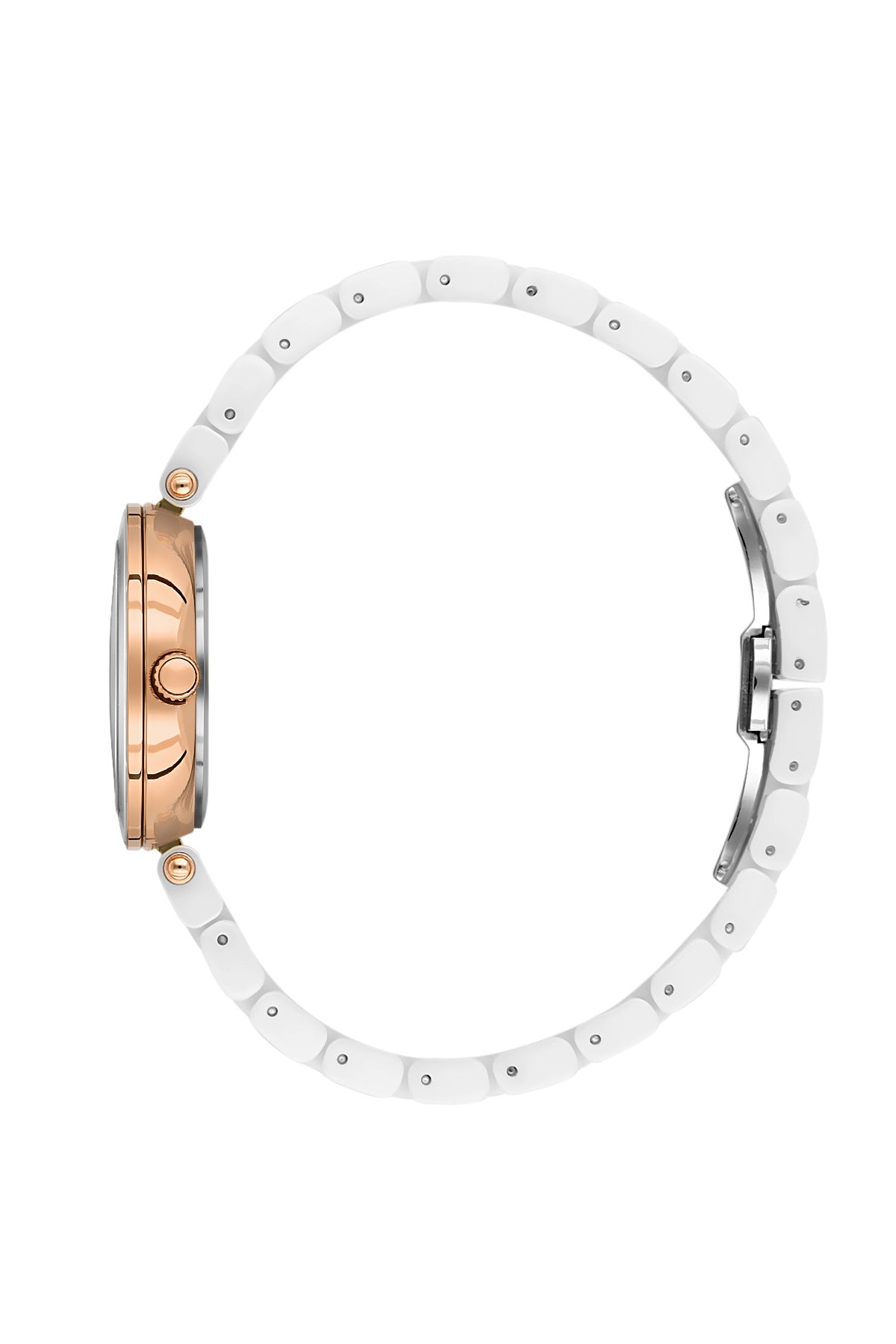 Daniel Klein Silver Dial White Strap Women’s Analog Watch DK.1.14282-1