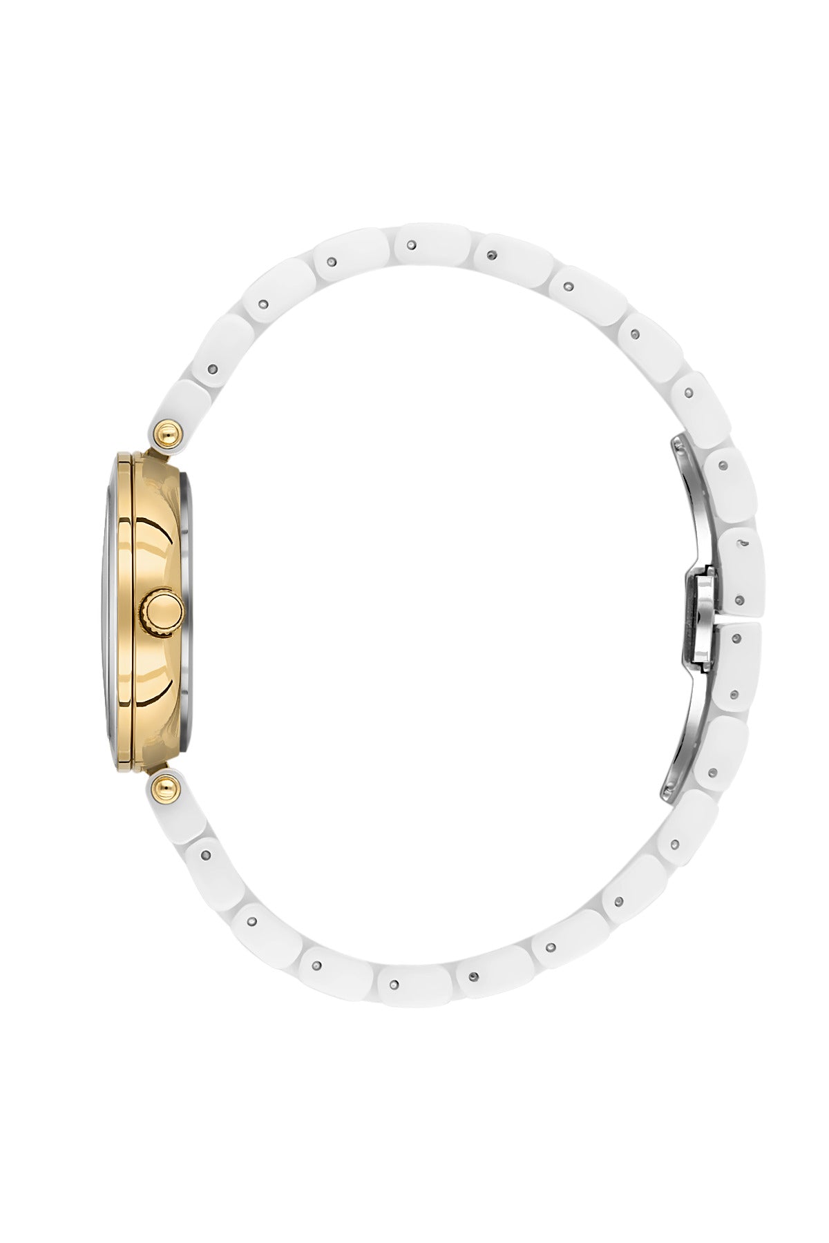 Daniel Klein Silver Dial White Strap Women’s Analog Watch DK.1.14282-4