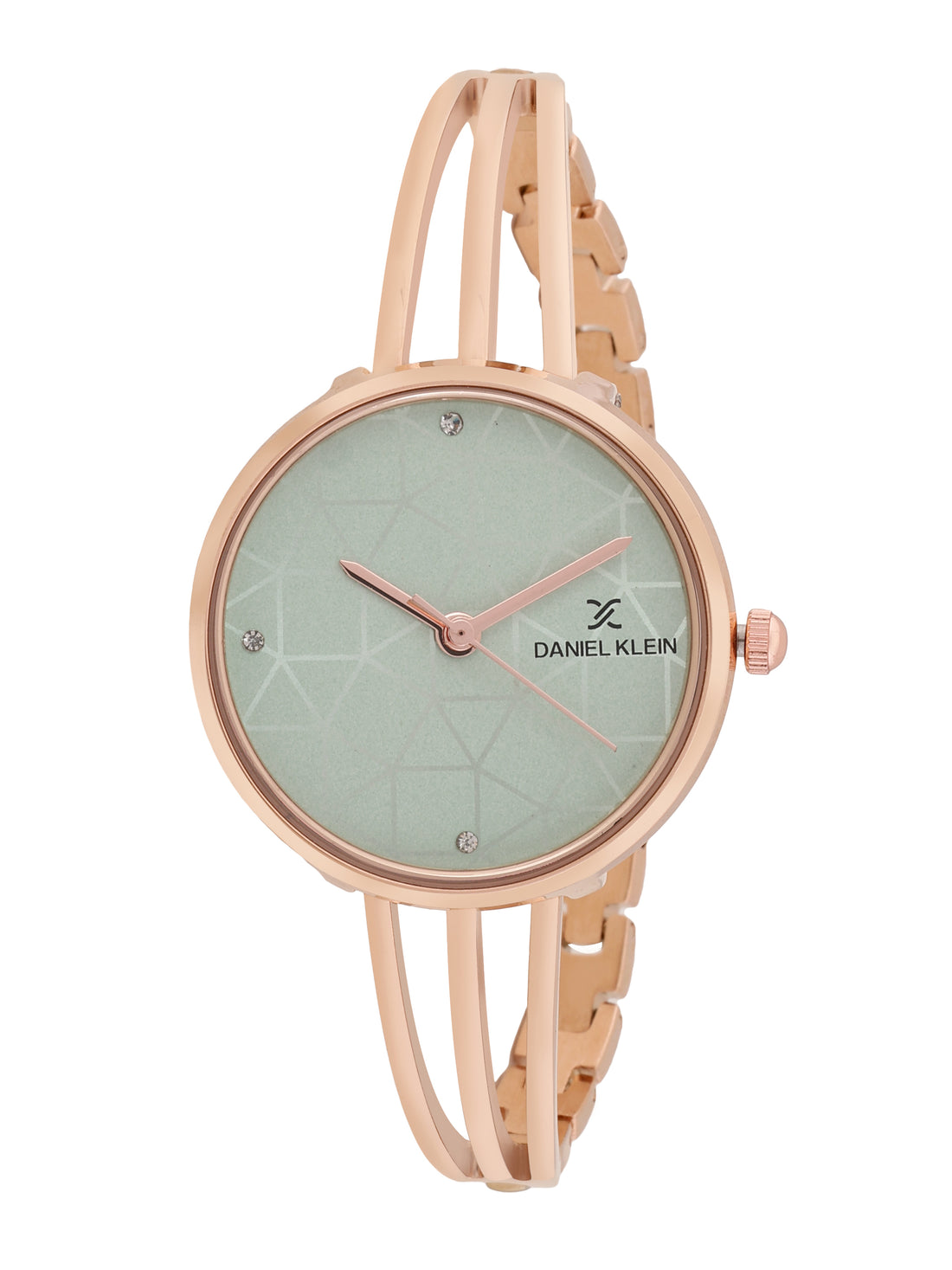 Mint green round shape watch for women- DK.1.14290-3