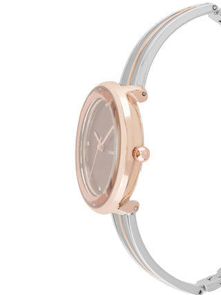 Lightweight silver round  watch for women - DK.1.14290-4