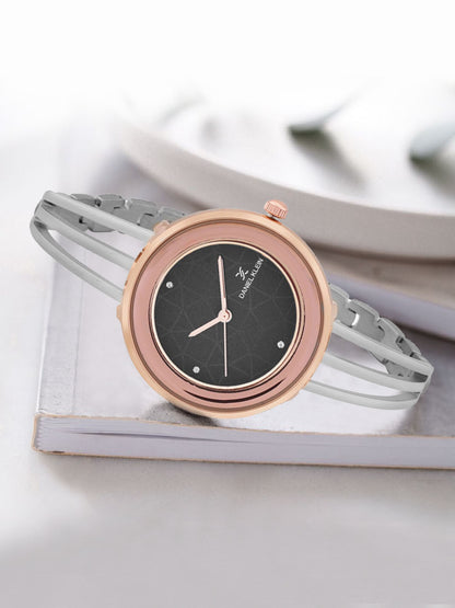 Lightweight silver round  watch for women - DK.1.14290-4