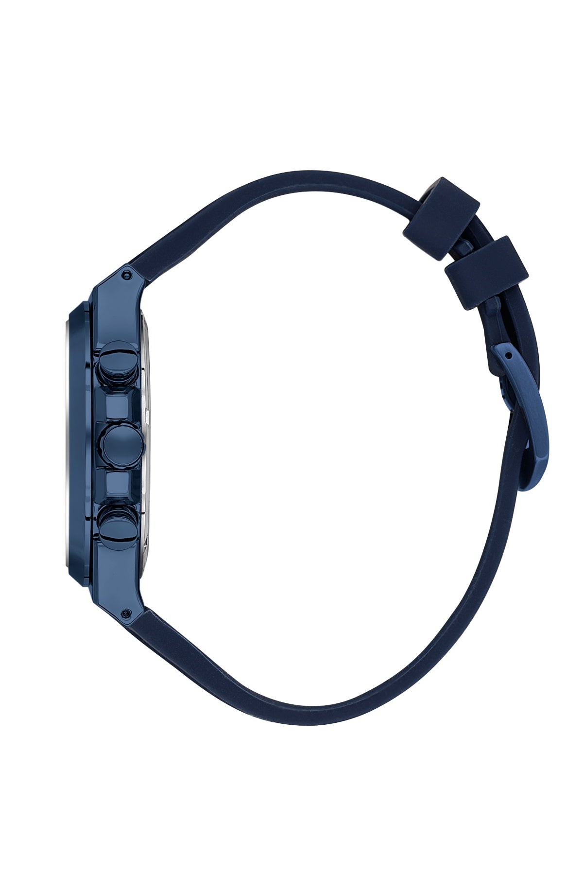 Men Navy Blue Dial Blue Silicone Strap Chronograph Analogue Watch