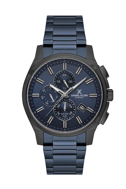 Men Blue Dial Blue Chronograph Analogue Watch