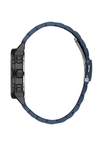 Men Blue Dial Blue Chronograph Analogue Watch