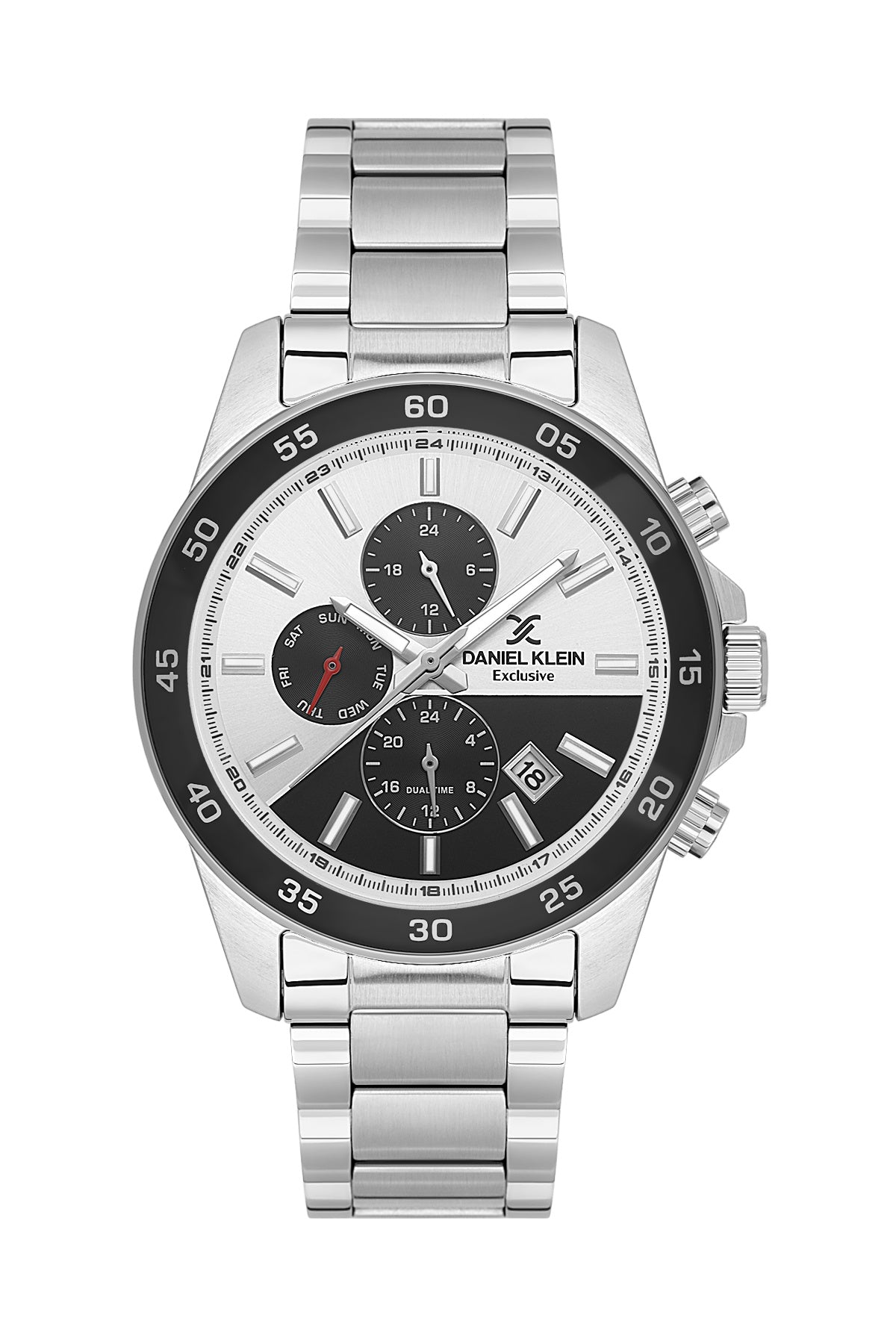Men Silver Dial Silver Chronograph Analogue Watch
